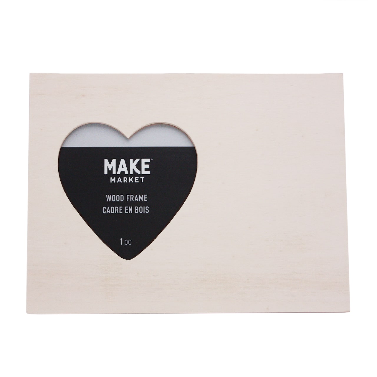 8.5" x 6.5" Wood Frame with Heart Opening by Make Market®